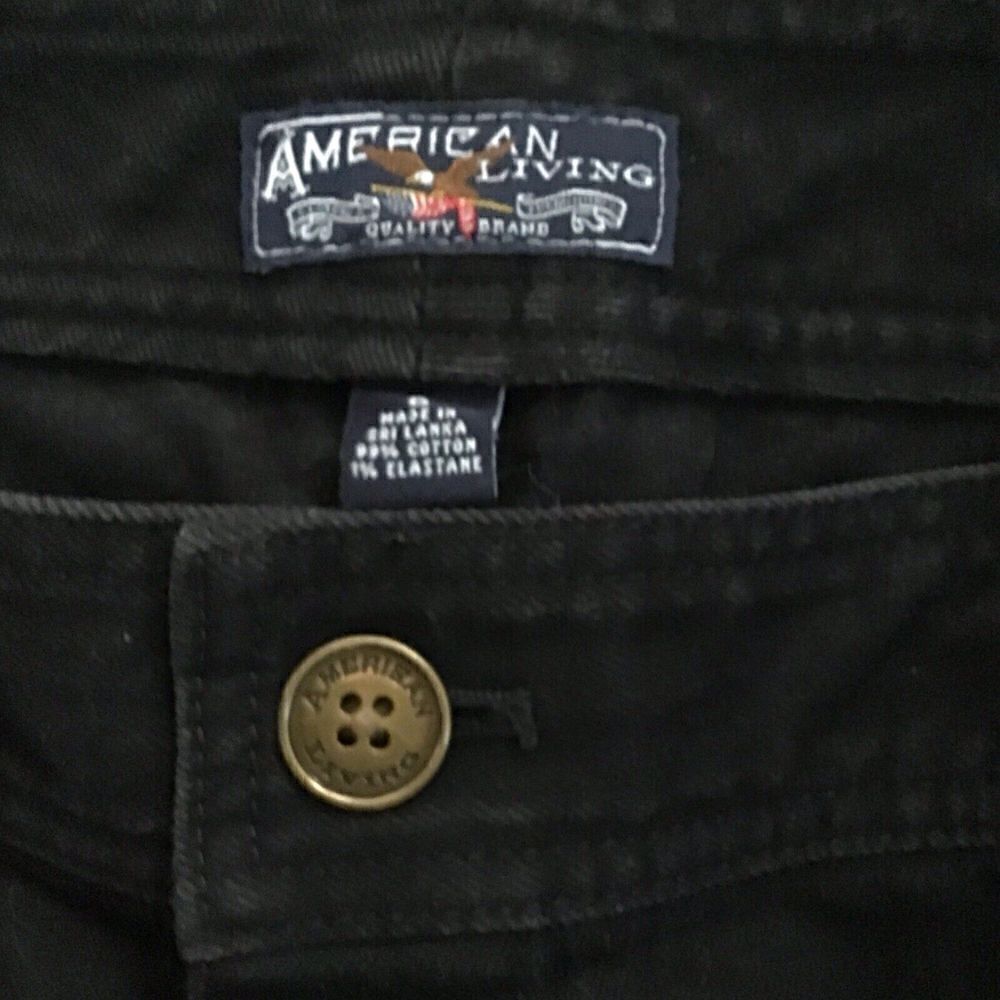 American Living Black Button Front Pencil Skirt Size 8 - Picture 2 of 5